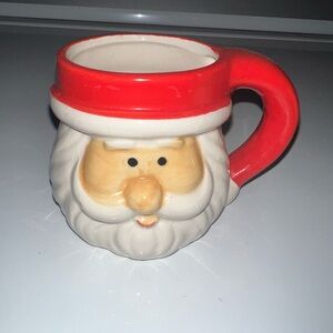 Santa Claus Ceramic Mug - Red and White